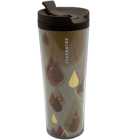 Starbucks Numbers Drips Drops Travel Tumbler 2012 Coffee Tea Mug Cup 16oz - Picture 2 of 7